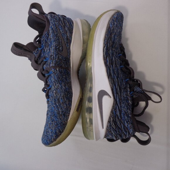 Nike LeBron 15 Low Shoes Blue Gray Basketball Air Max AO1755-400 Men's Size 8 - Picture 4 of 8
